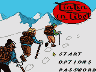 Tintin au Tibet screenshot 2 for Sega Game Gear
